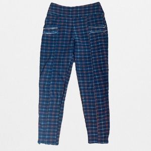 VINTAGE 80s 90s PUNK EDGY PLAID INSULATED PANTS